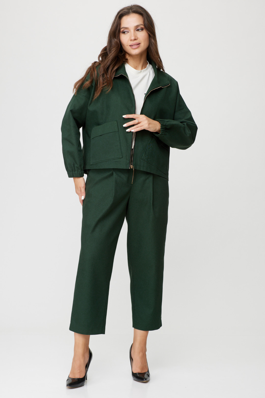 Костюм Мишель Шик 1351 зелёный - фото 4